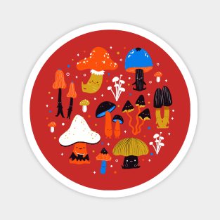 Cute autumn mushrooms Magnet